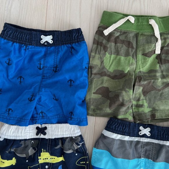 Set of 5 Boy's Toddler Shorts & Swim trunks Various 12-24 Months - Picture 3 of 4